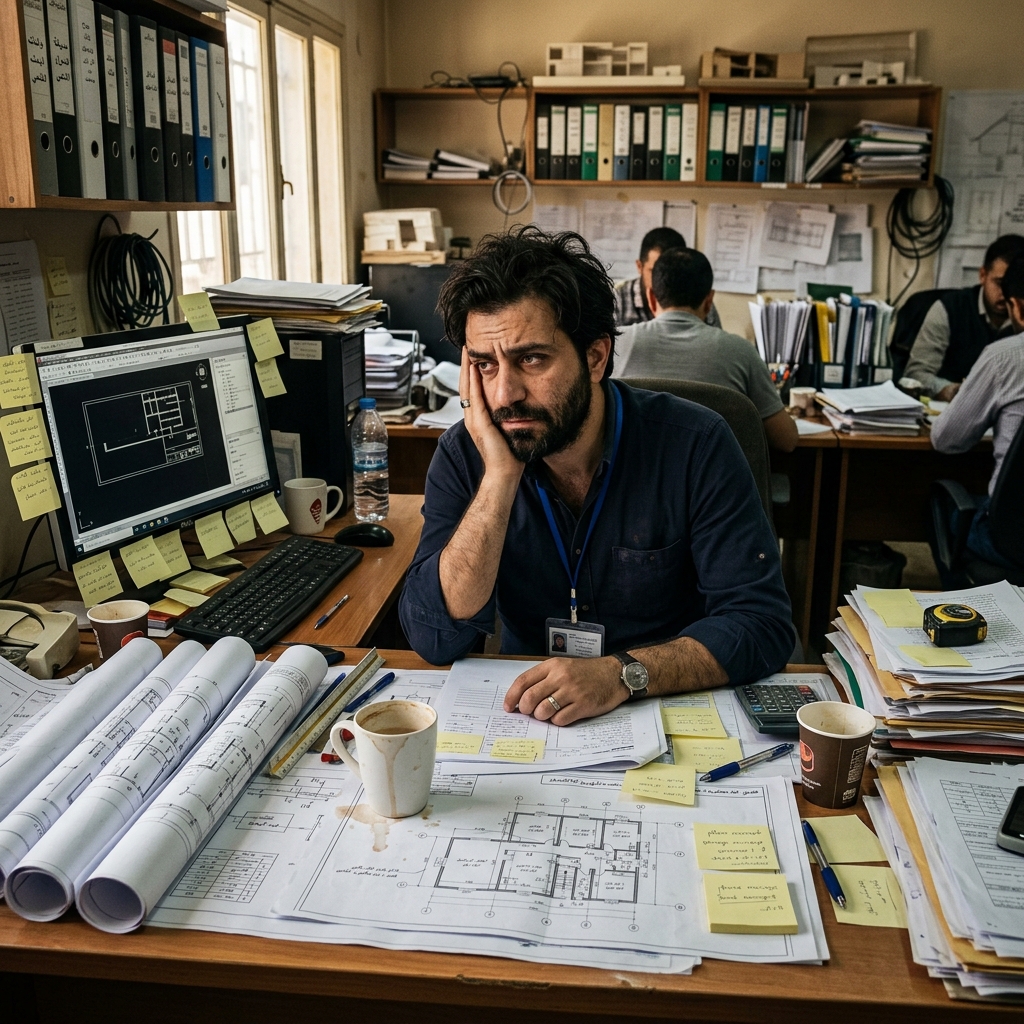 المعاناة اليومية للمهندس السوري